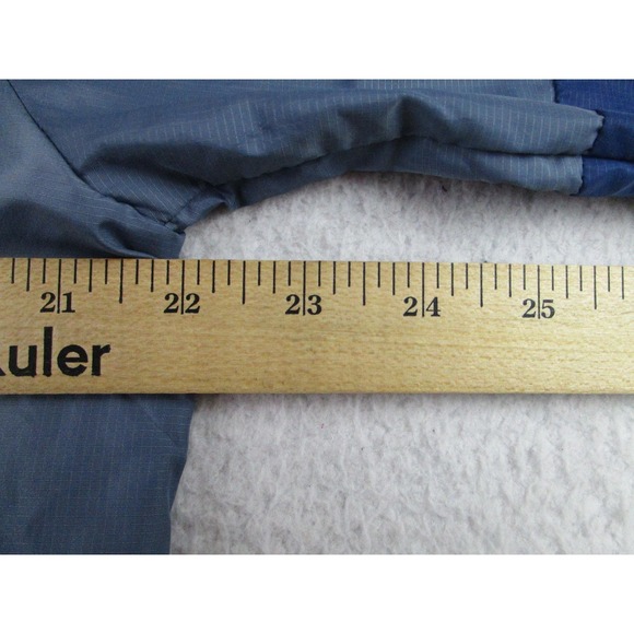 Adidas Jacket Mens Large White Blue‎ Gray Hooded Windbreaker Full Zip Mesh Lined - Picture 6 of 8